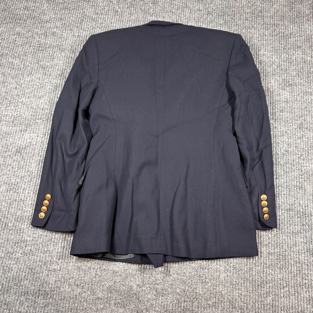 Vintage Lauren Ralph Lauren Blazer Women's‎ 4P Petite Navy Wool Gold Buttons - Picture 2 of 8